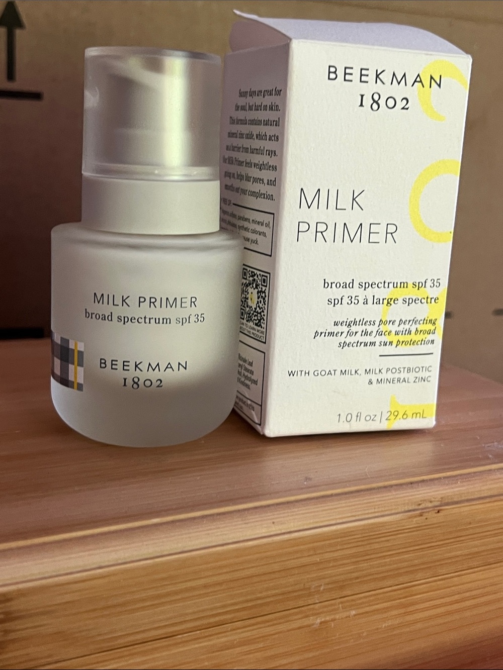 Beekman 1802 Milk Primer SPF 35 — White & Yellow Accents